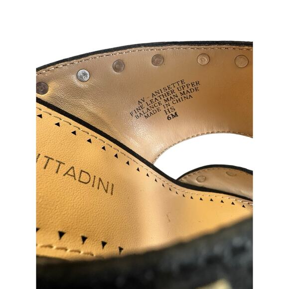 Adrienne Vittadini Black Suede Studded Slide Mules Block Heel Street Chic Sz 6M - Picture 7 of 8